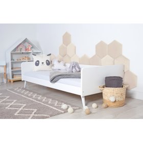 Hexagon upholstered panel - cream, MIRAS