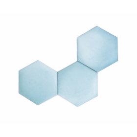 Upholstered panel Hexagon- baby blue