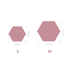 Hexagon upholstered panel - pink