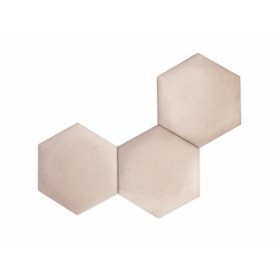 Hexagon upholstered panel - beige