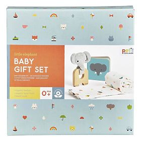 Petit Collage Baby elephant gift set