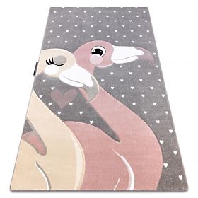 PETIT FLAMINGOS Carpet, HEART, Gray, F.H.Kabis