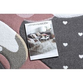 PETIT FLAMINGOS Carpet, HEART, Gray, F.H.Kabis