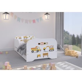 Baby bed MIKI 160 x 80 cm - Construction site, Wooden Toys
