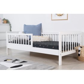 Children's bed with a barrier TEDDY - white, Ourbaby