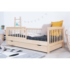Children's bed with barrier TEDDY - natural