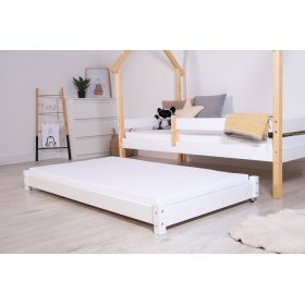 Pull-out Vario extra bed with foam mattress - white, Litdrew