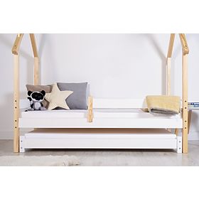 Pull-Out Trundle Bed Vario with Foam Mattress - White