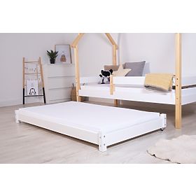 Pull-Out Trundle Bed Vario with Foam Mattress - White