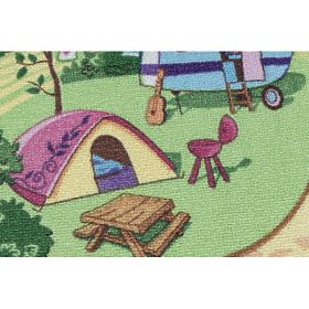 REBEL ROADS CARPET Candy Town 27 anti-slip for children - pink / green, F.H.Kabis