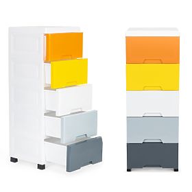 Shelf with 5 Pull-Out Drawers, Legs with Wheels ModernHome, MODERNHOME