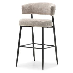 Rosario Bar Stool Beige/Black Legs