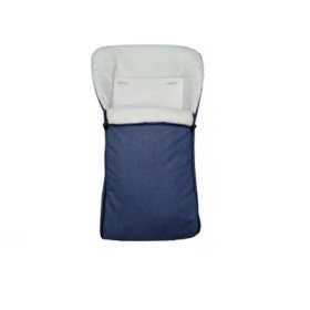 Children's sledge with backrest and fleece jacket - jeans / melange