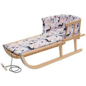 Wooden sled with padding - Deer, CHILL