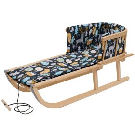 Wooden sled with padding - Forest, CHILL