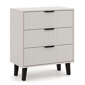 Scandi 3S SLIM Chest of Drawers in Cashmere Beige