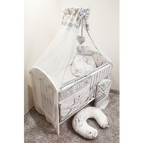 Set bedding to cribs 135x100cm Dreamer gray