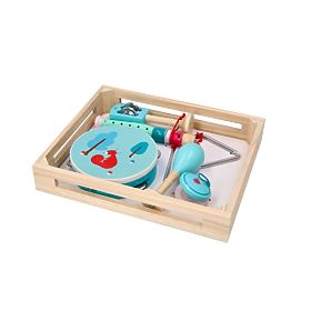 Set of musical instruments with a squirrel