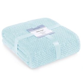 SHLEEPY Blue Blanket with Jacquard Pattern Classic Style 130x180