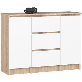 SIDEBOARD K100 2D 3DR OAK SONOMA / WHITE
