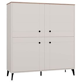 Sideboard POINT 4D Cashmere Beige Oak Castello Cabinet 4 Doors 8 Shelves for Living Room