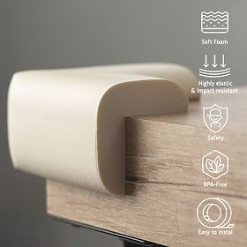 SIPO Foam protection for furniture corners, beige - 4 pcs