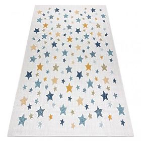 SISAL COOPER Carpet Stars 22260 Ecru / Dark Blue, F.H.Kabis