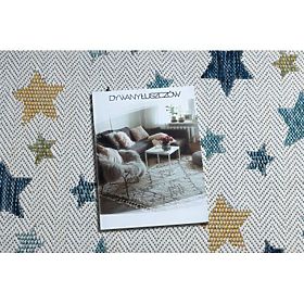 SISAL COOPER Carpet Stars 22260 Ecru / Dark Blue, F.H.Kabis