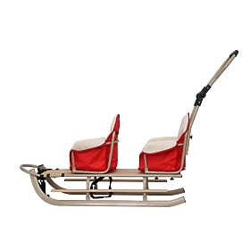 Sled for twins Duo - red seat color