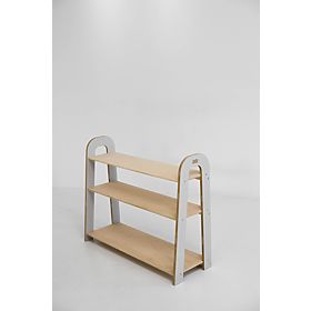 SLIM L Shelf - White, baby wood