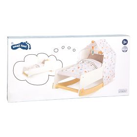 small foot Doll Cradle Little Button