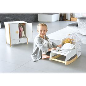 small foot Doll Cradle Little Button