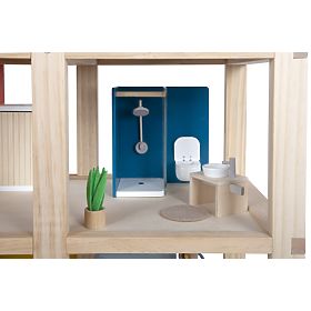 small foot Dollhouse with Furniture, Natural