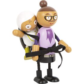 small foot Flexible Dolls Family with Child