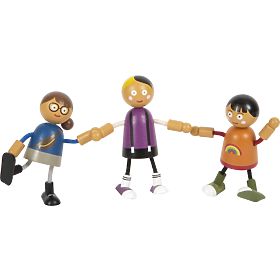 small foot Flexible Dolls Family with Child
