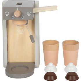 small foot Wooden Coffee Maker with Accessories Tasty Gray