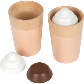 small foot Wooden Coffee Maker with Accessories Tasty Gray, small foot