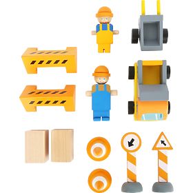 small foot Wooden Crane with Accessories