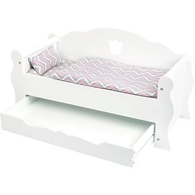 small foot Wooden Doll Bed White