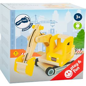 small foot Wooden Excavator with Bucket, small foot