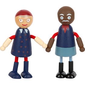 small foot Wooden Figures Family with Wheelchair, small foot