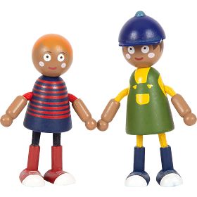 small foot Wooden Figures Family with Wheelchair