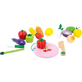 small foot Wooden Fruit and Vegetable Set - Damaged Packaging, small foot