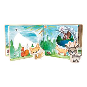 Small Foot Wooden picture book interactive game