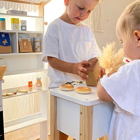 small foot Wooden Sales Stand Fresh, small foot