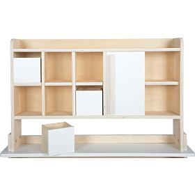 small foot Wooden Sales Stand White