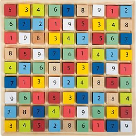 Small Foot Wooden sudoku colored cubes