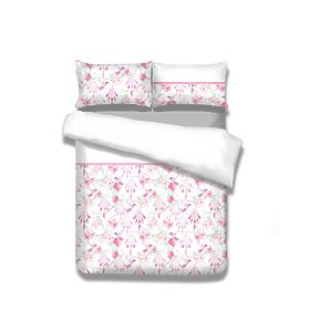 SNUGGY Bedding White with Floral Print 155x220*2+80x80*2 AmeliaHome