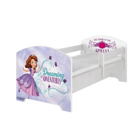Children's bed with a barrier - Sofia the first - Norwegian pine decor, BabyBoo, Sofia the first