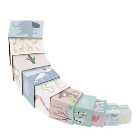 Stacking Tower of Blocks - Animals of the World with Numbers 1-10